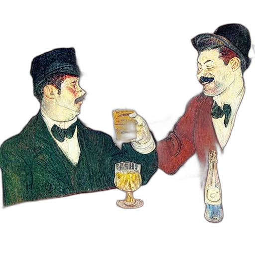 concept art, guys, drinking, cokes, bar, toulouse, lautrec transparent PNG cut-out