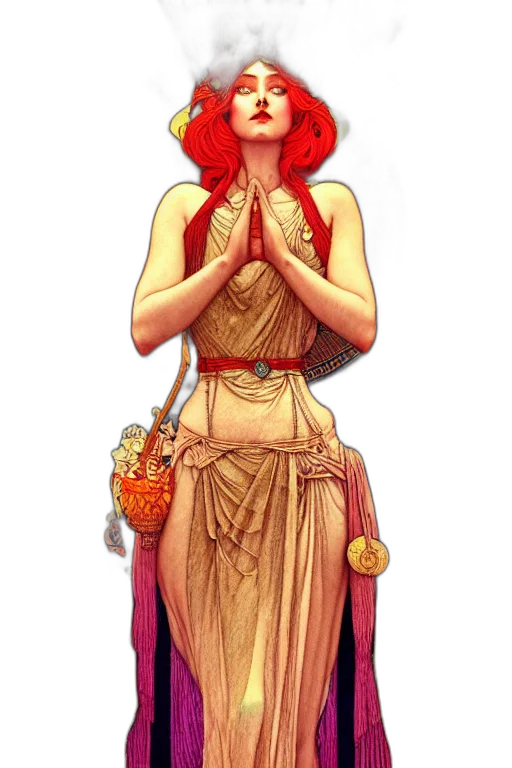 dress, staff, concept art, fantasy art transparent PNG cut-out