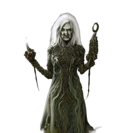 staff, creature, dress, mask transparent PNG cut-out