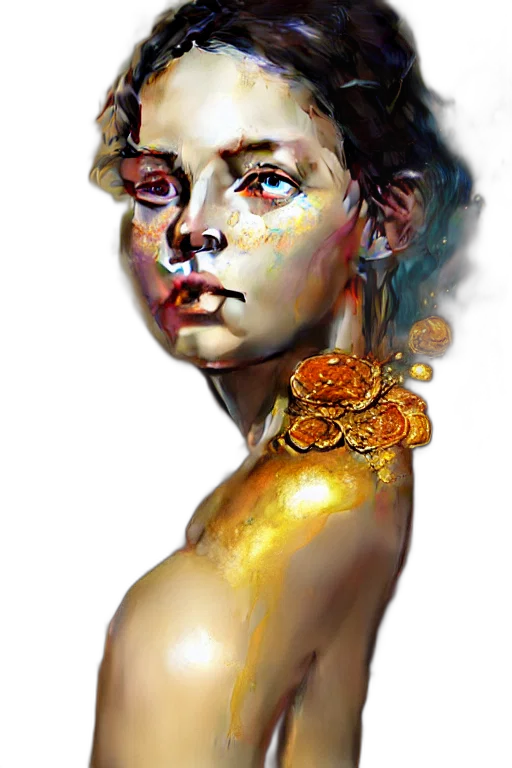 jewelry, face, crown, mask, photorealistic, fantasy art, oil painting, watercolor transparent PNG cut-out