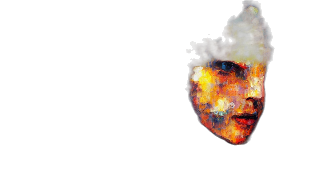 mask, face, hair, dragon transparent PNG cut-out