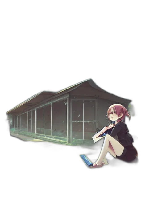 umbrella, weapon, staff, building, pixel art, concept art, watercolor, anime transparent PNG cut-out