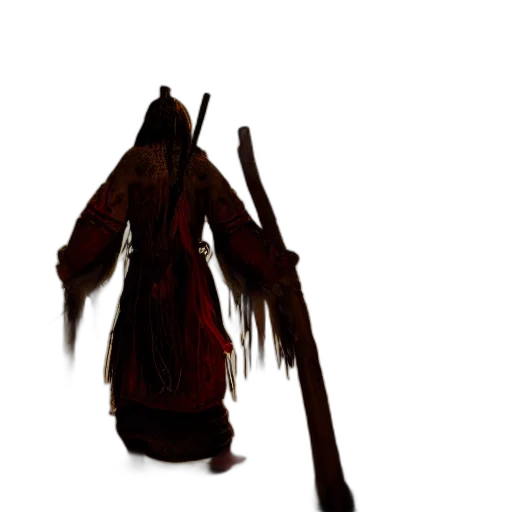 staff, sword, hair, weapon, 3d render, concept art, fantasy art, photorealistic transparent PNG cut-out
