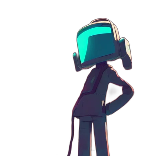 robot, staff, mask, jacket transparent PNG cut-out