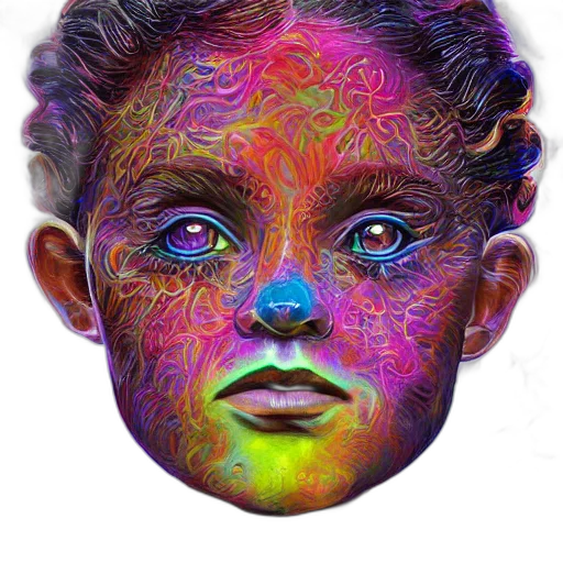 face, mask, crown, photorealistic transparent PNG cut-out
