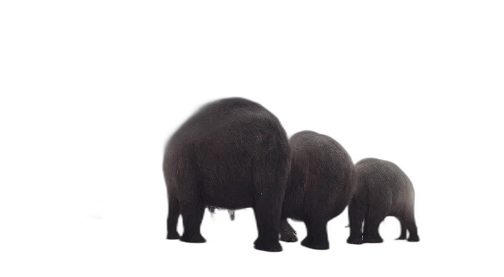 animal, hair, 3d render, concept art transparent PNG cut-out