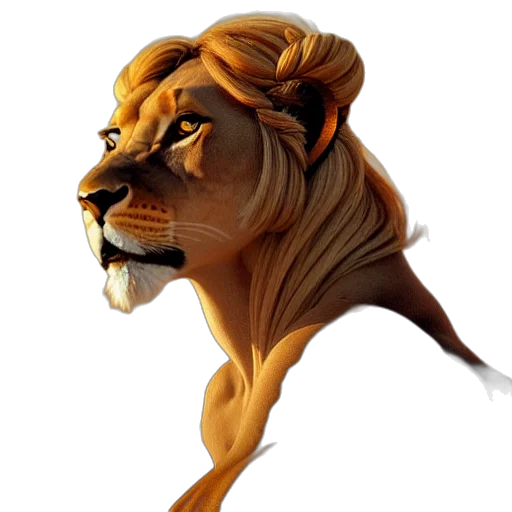 crown, animal, staff, 3d render transparent PNG cut-out