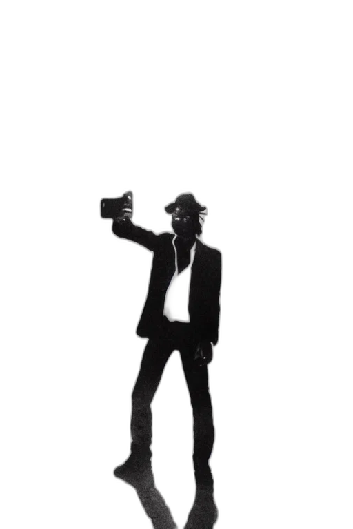 jacket, staff, weapon, robot transparent PNG cut-out