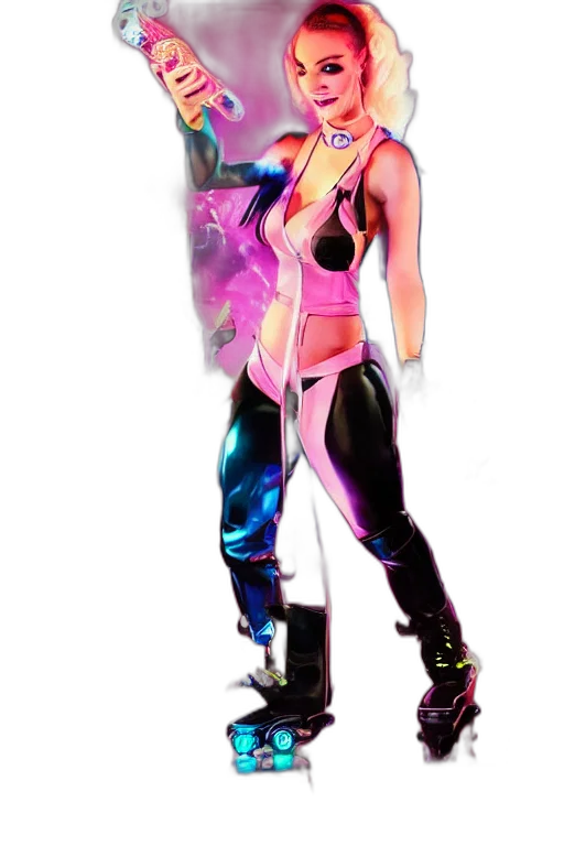 jacket, staff, weapon, cyberpunk transparent PNG cut-out