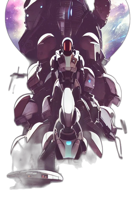 robot, concept art, pixel art, cyberpunk transparent PNG cut-out