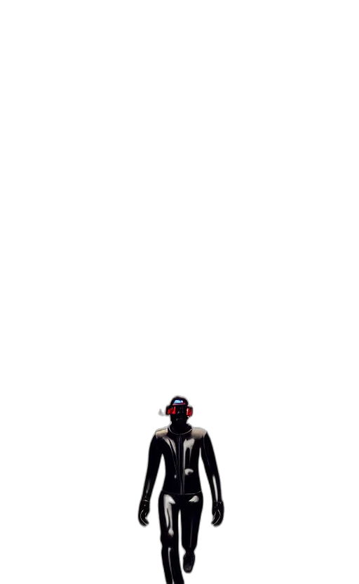 robot, jacket, mask, creature transparent PNG cut-out