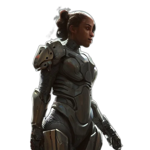 robot, weapon, concept art, cyberpunk transparent PNG cut-out