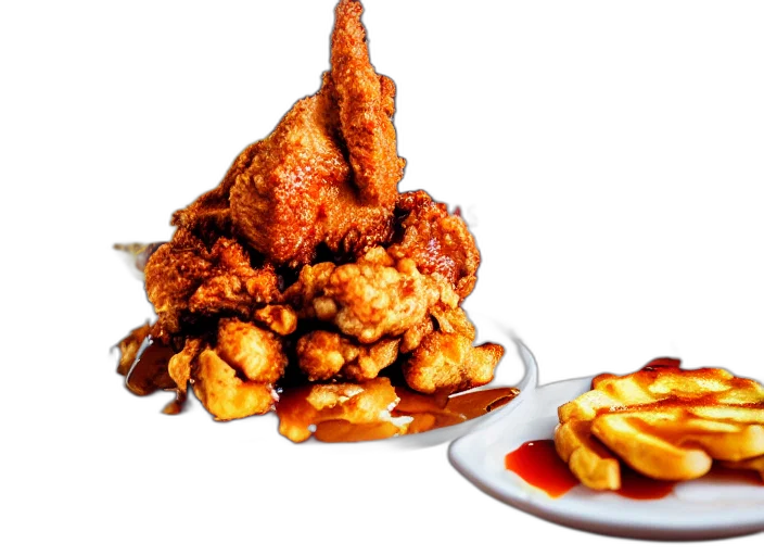food, crown, photorealistic, 3d render transparent PNG cut-out