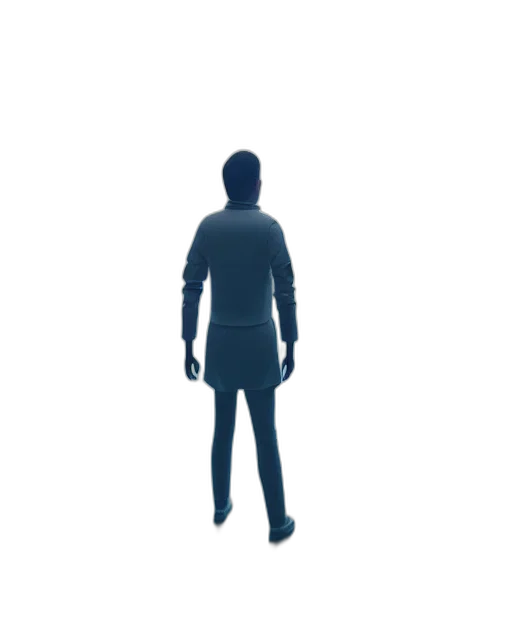 staff, jacket, robot, creature, 3d render, concept art, pixel art, photorealistic transparent PNG cut-out