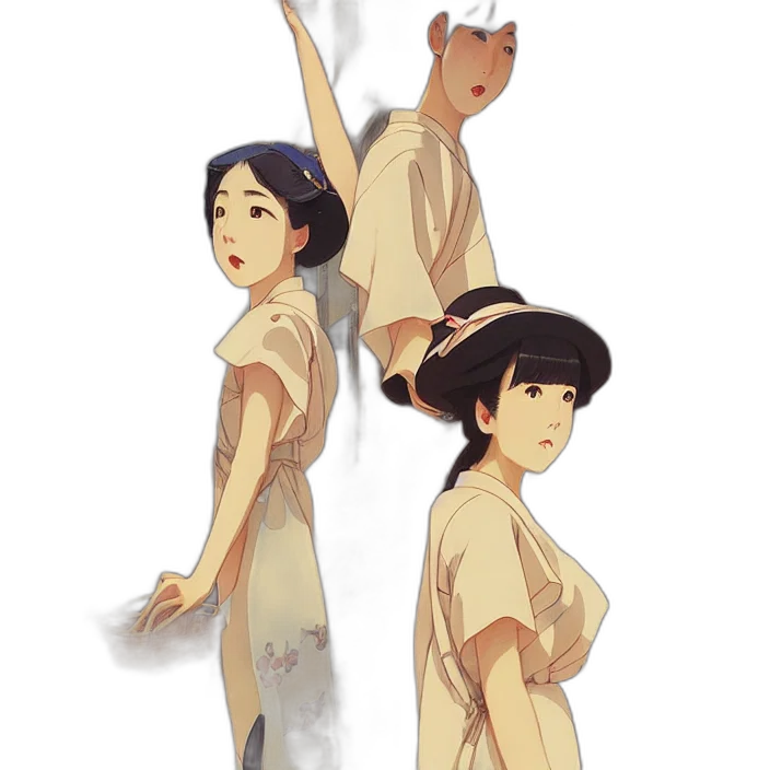 dress, staff, concept art, anime transparent PNG cut-out