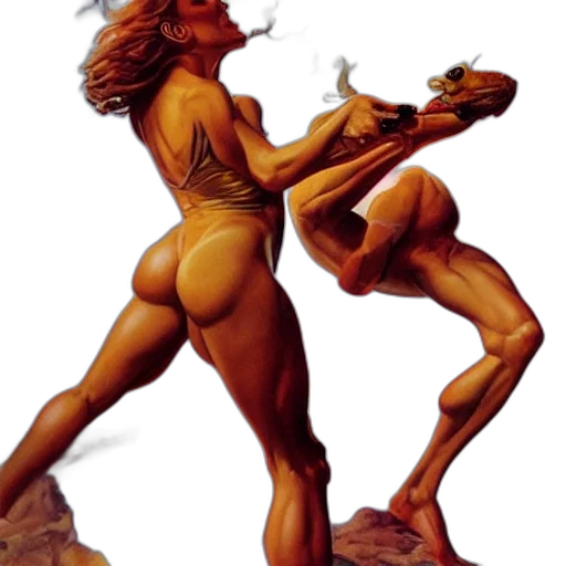 concept art, fantasy art, photorealistic, oil painting transparent PNG cut-out