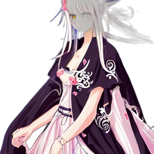 dress, staff, dragon, weapon transparent PNG cut-out