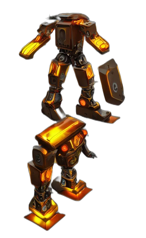 robot, weapon, staff, concept art transparent PNG cut-out