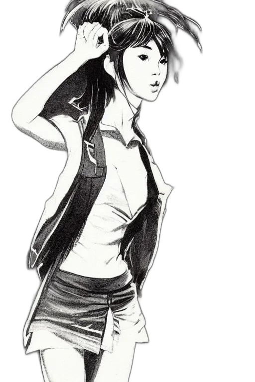jacket, dress, staff, comic book art transparent PNG cut-out