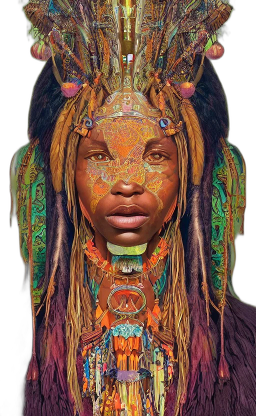 face, mask, jewelry, hair, photorealistic, fantasy art, concept art, 3d render transparent PNG cut-out