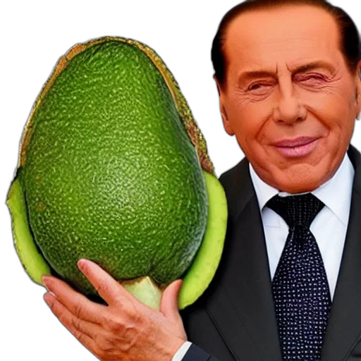 food, animal, hat, mask, photorealistic, 3d render, silvio, berlusconi transparent PNG cut-out