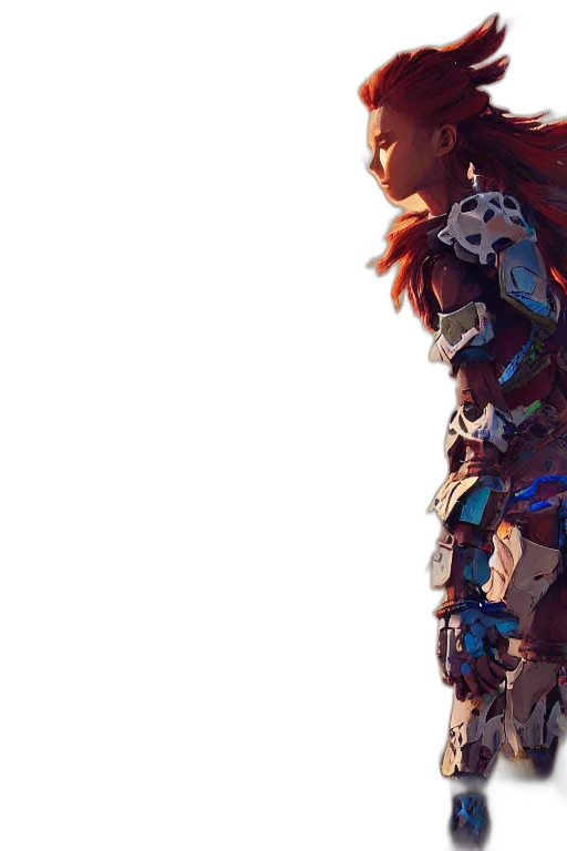 dress, sword, robot, weapon, concept art, 3d render, fantasy art, cyberpunk transparent PNG cut-out