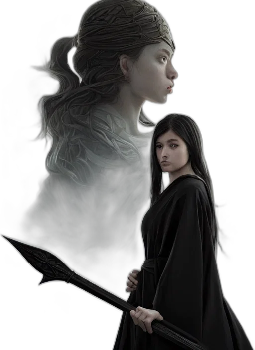 dragon, staff, sword, creature transparent PNG cut-out