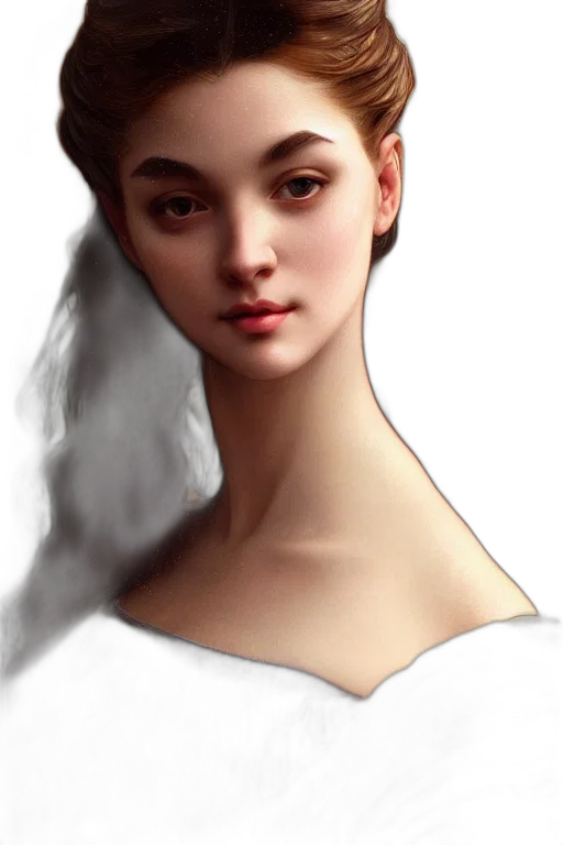face, jewelry, crown, dress, photorealistic, fantasy art, oil painting, concept art transparent PNG cut-out