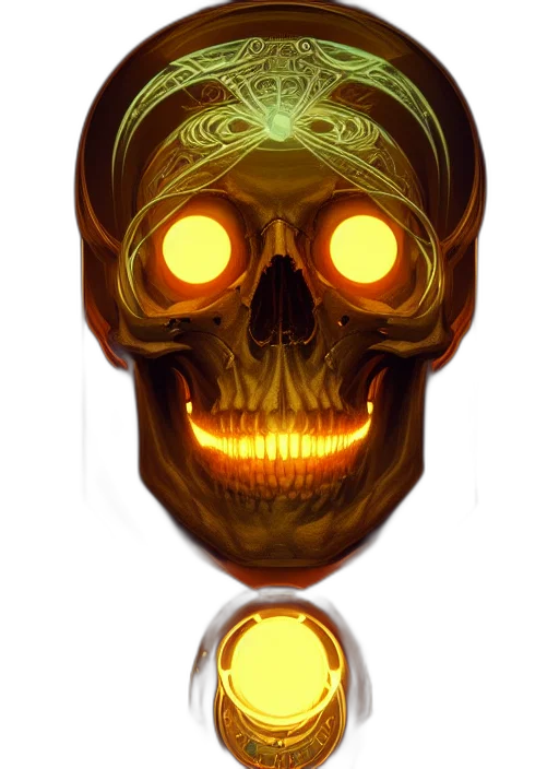 mask, face, concept art, 3d render, pixel art, fantasy art, golden, neon transparent PNG cut-out