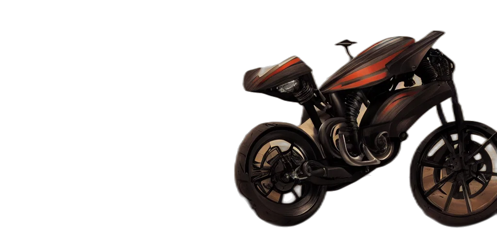 3d render, concept art, photorealistic, motorcycle transparent PNG cut-out