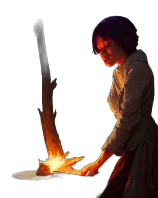 sword, staff, weapon, dress, concept art, fantasy art, photorealistic, oil painting transparent PNG cut-out
