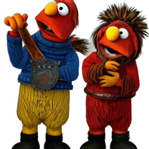 concept art, uhd, bert, ernie transparent PNG cut-out