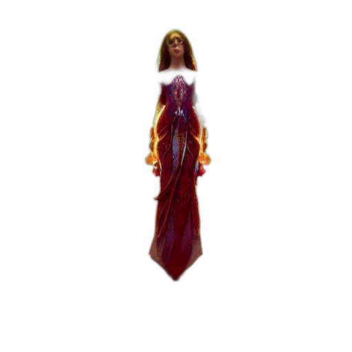 dress, jewelry, staff, crown, pixel art, 3d render, concept art, fantasy art transparent PNG cut-out
