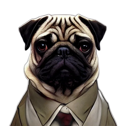 animal, staff, face, photorealistic transparent PNG cut-out