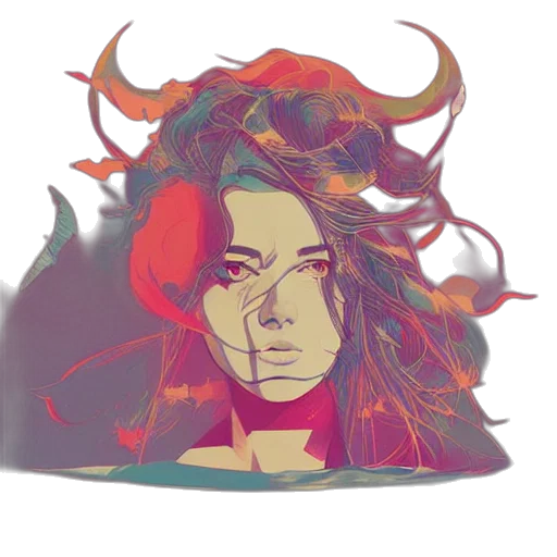 crown, hair, mask, face transparent PNG cut-out