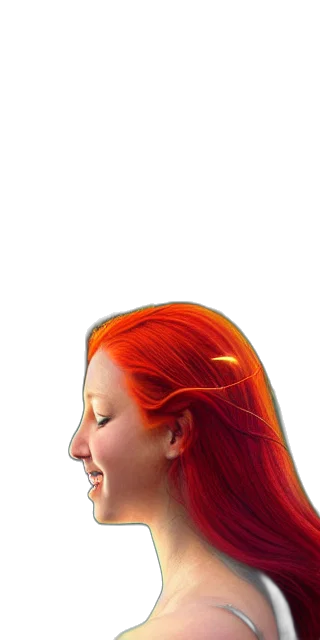 hair, face, crown, staff, photorealistic, 3d render, concept art, cartoon transparent PNG cut-out