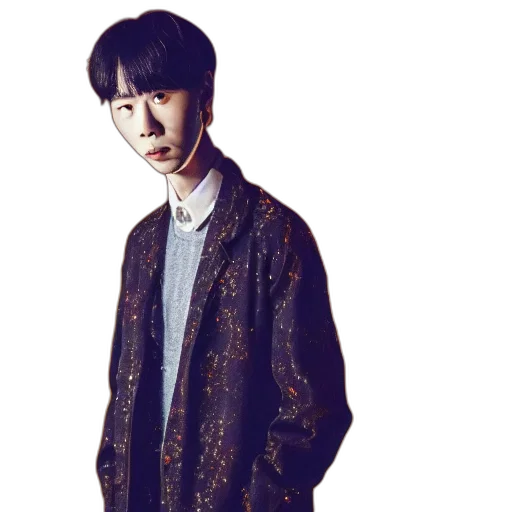 jacket, staff, creature, photorealistic transparent PNG cut-out