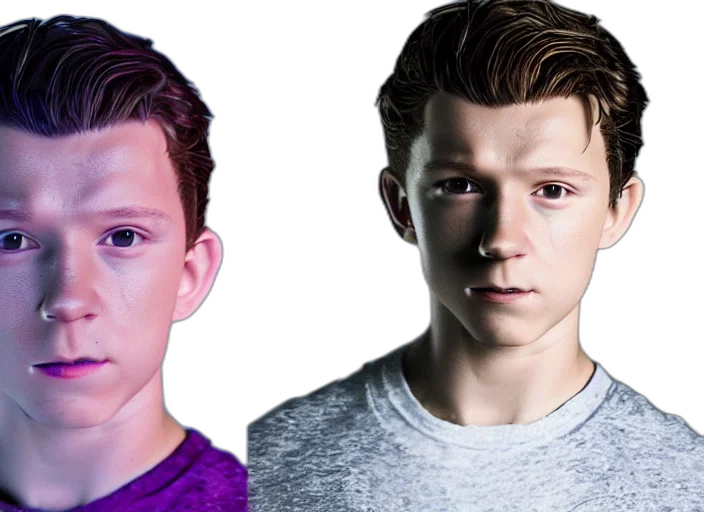 photorealistic, 3d render, cartoon, concept art, tom, holland, gojo, satoru transparent PNG cut-out