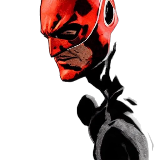 mask, face, robot, comic book art, concept art, watercolor, cartoon, red transparent PNG cut-out