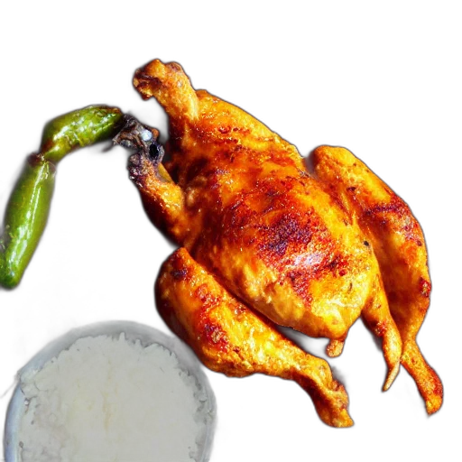 food, animal, photorealistic, 3d render, fire, chicken transparent PNG cut-out