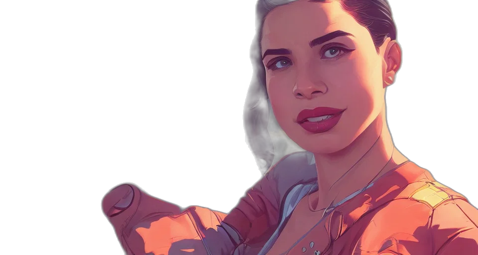 comic book art, concept art, fantasy art, photorealistic transparent PNG cut-out