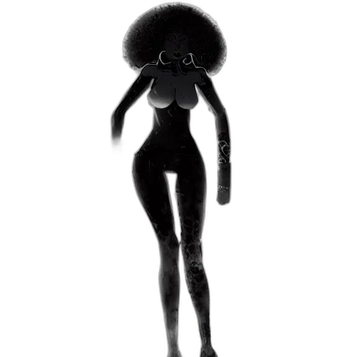 hair, dress, creature, mask transparent PNG cut-out