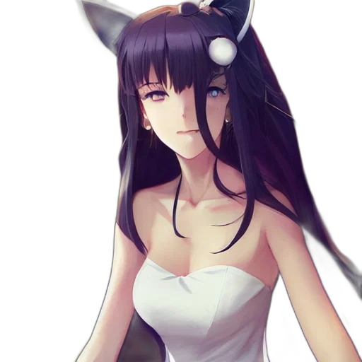dress, staff, creature, face transparent PNG cut-out