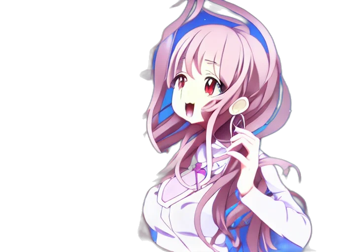 staff, dress, anime, vaporwave transparent PNG cut-out