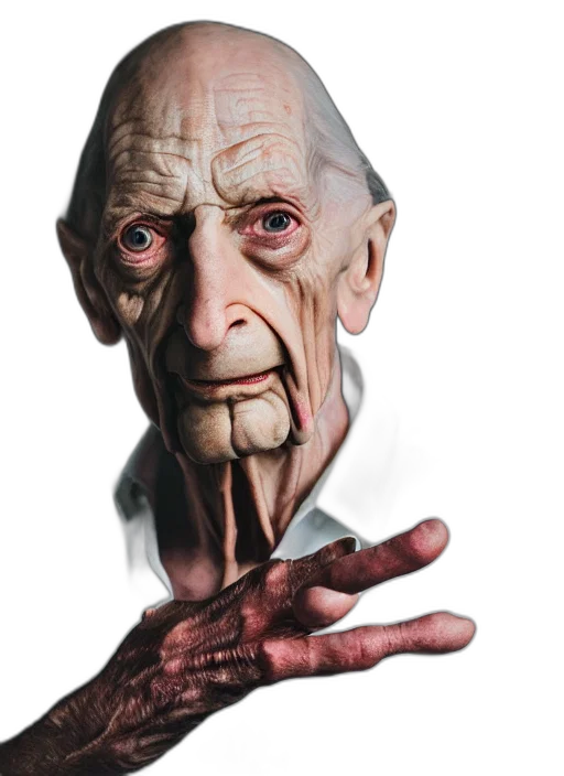 face, mask, staff, creature, photorealistic, 3d render, concept art, fantasy art transparent PNG cut-out