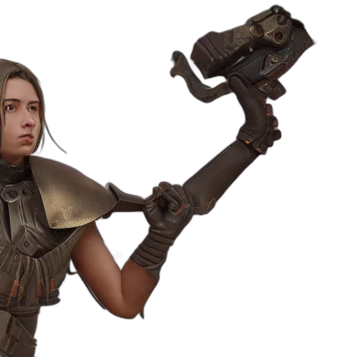 weapon, staff, sword, robot, concept art, fantasy art, 3d render, photorealistic transparent PNG cut-out