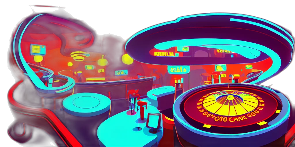 concept art, 3d render, neon lights, outer space transparent PNG cut-out