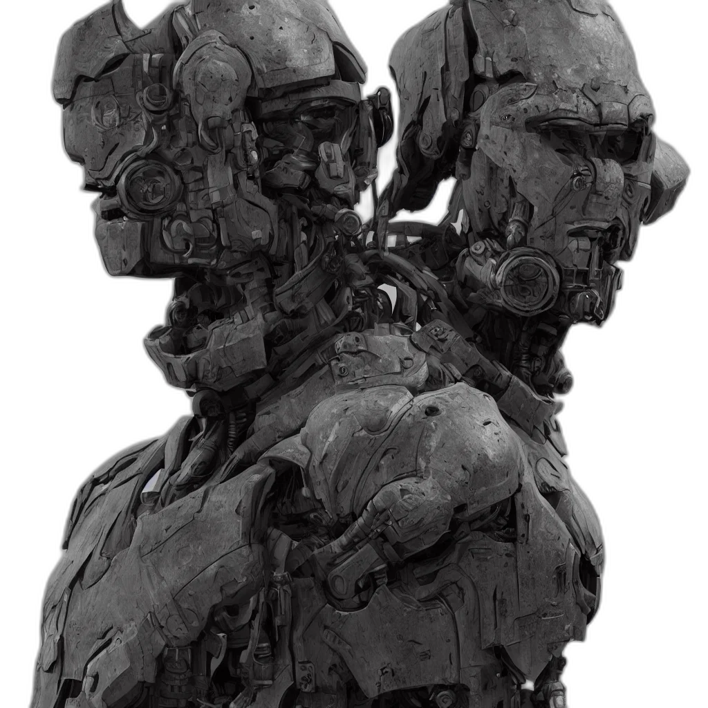 mask, crown, face, robot, concept art, 3d render, photorealistic, fantasy art transparent PNG cut-out