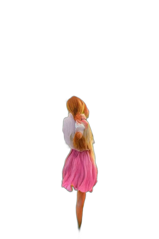 dress, hair, staff, bottle transparent PNG cut-out