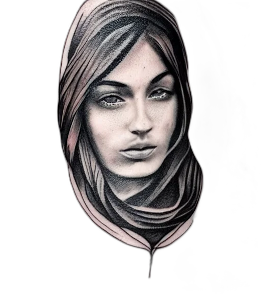 face, hair, mask, jewelry transparent PNG cut-out